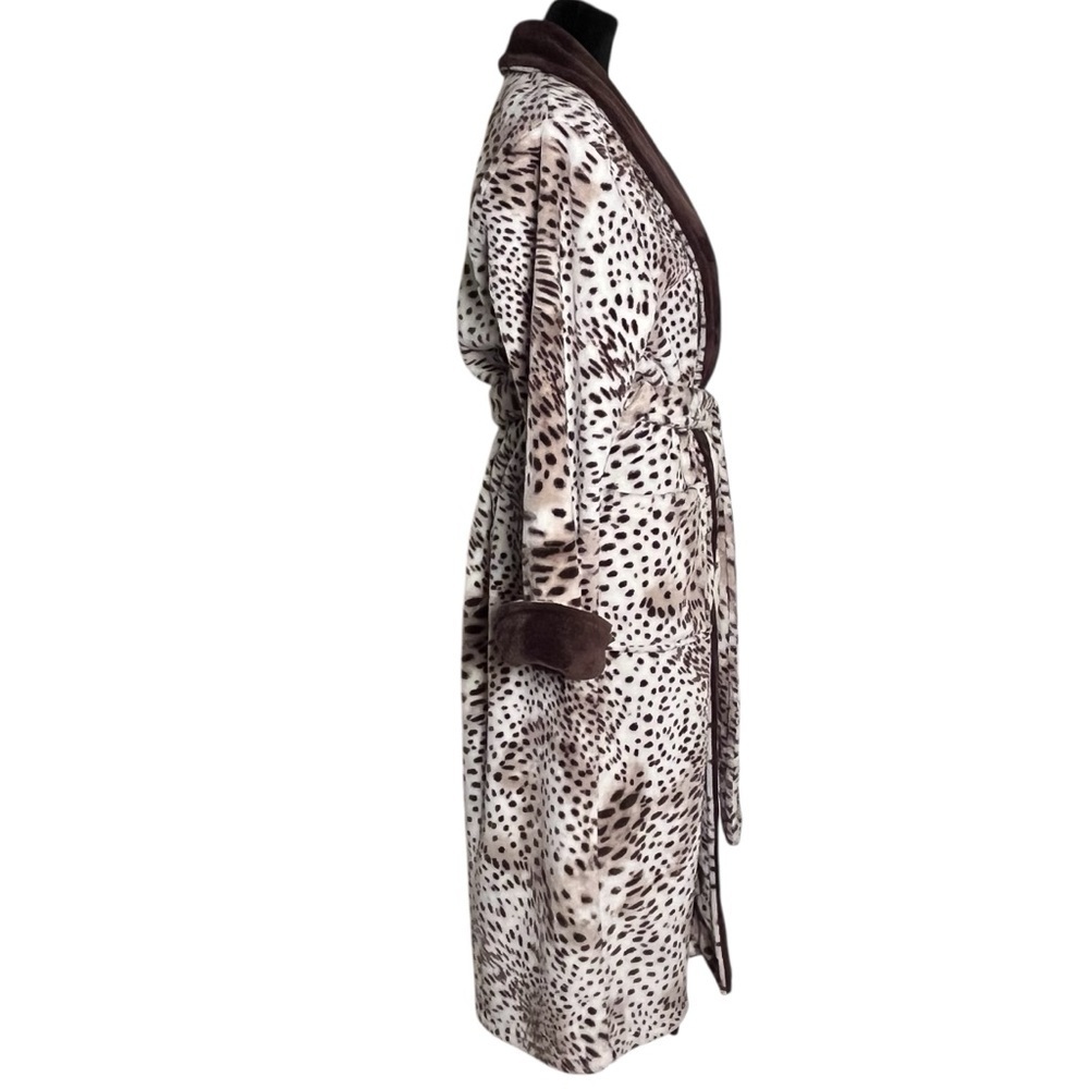 Natori Plush Animal Print Robe — Size XL - Picture 9 of 16